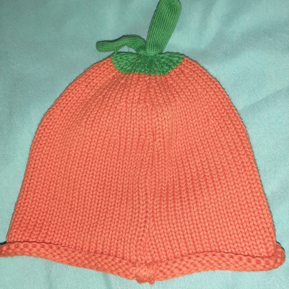 🎃 Pumpkin Cotton Knit Hat Unisex ~ 3-6 Months - Picture 2 of 3